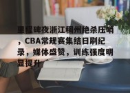 爱游戏-里程碑夜浙江稠州绝杀压哨，CBA常规赛集结日刷纪录，媒体盛赞，训练强度明显提升的简单介绍